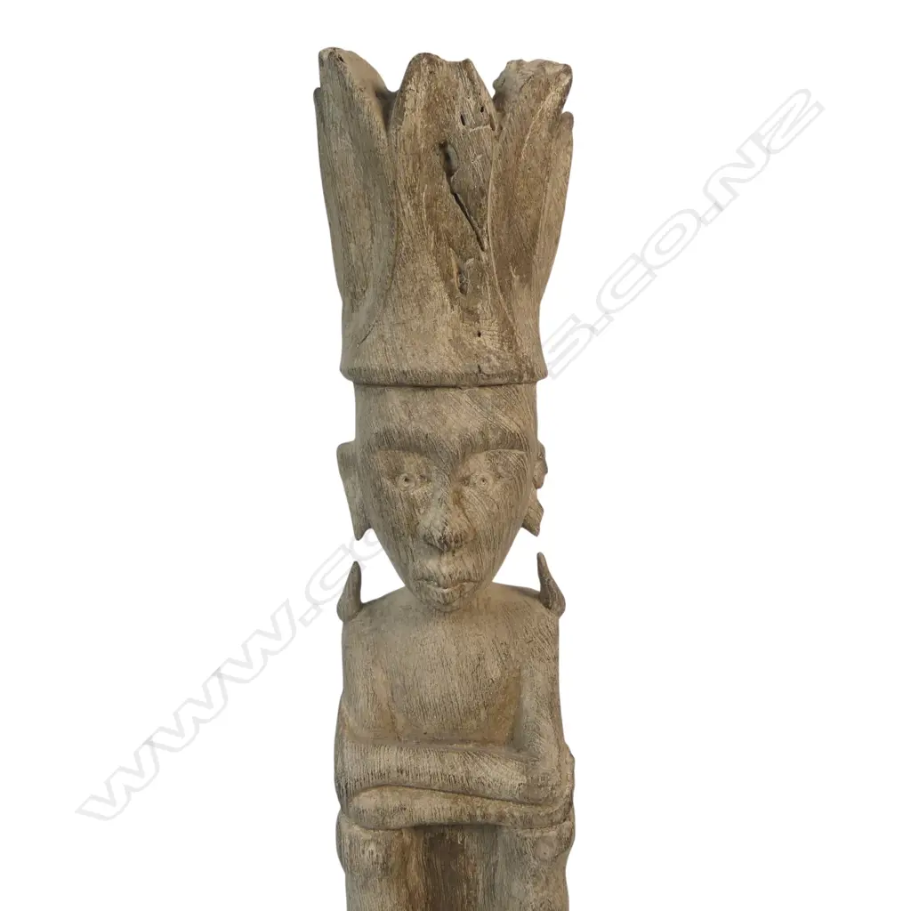 19thC Kalimantan wood ancestor figure (hampatong) - Borneo, Indonesia, Image 1++