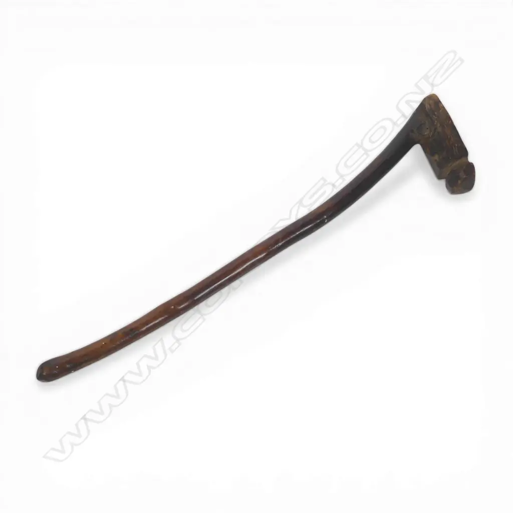 19thC Pacific Islands long haft for adze (no blade), Image 1++