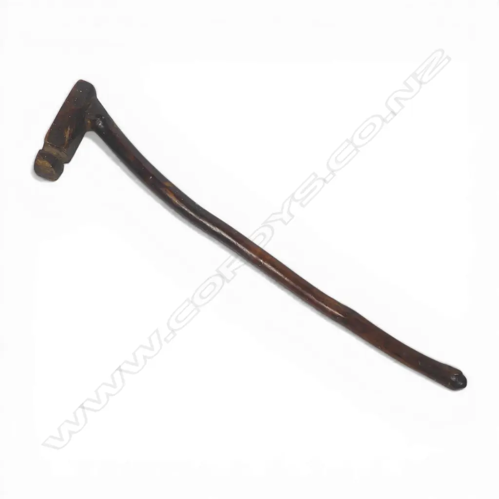 19thC Pacific Islands long haft for adze (no blade), Image 1++