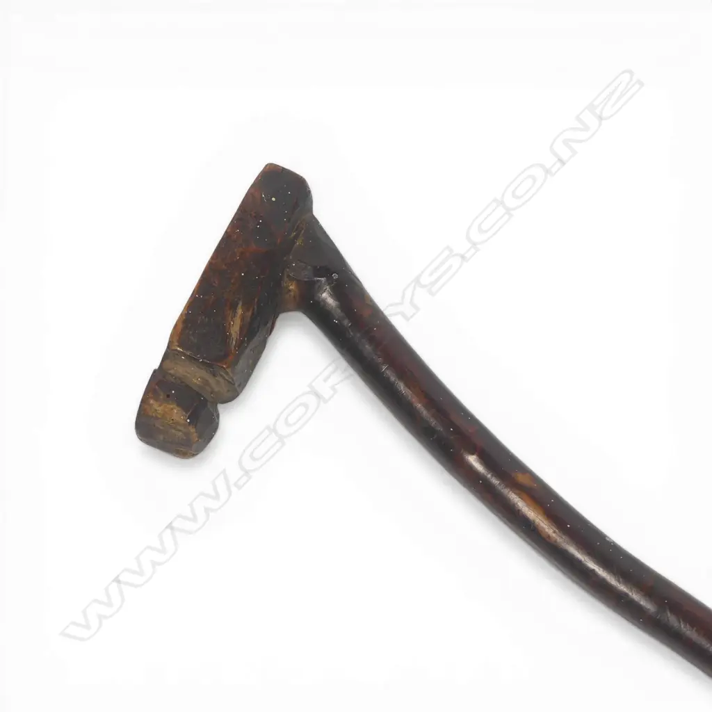 19thC Pacific Islands long haft for adze (no blade), Image 1++
