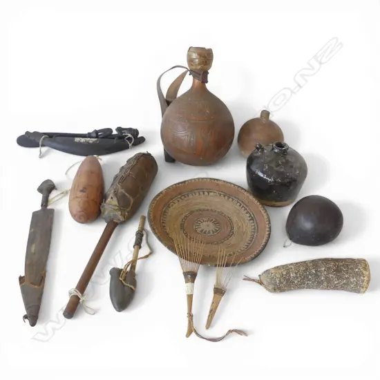 A collection of tribal artefacts,