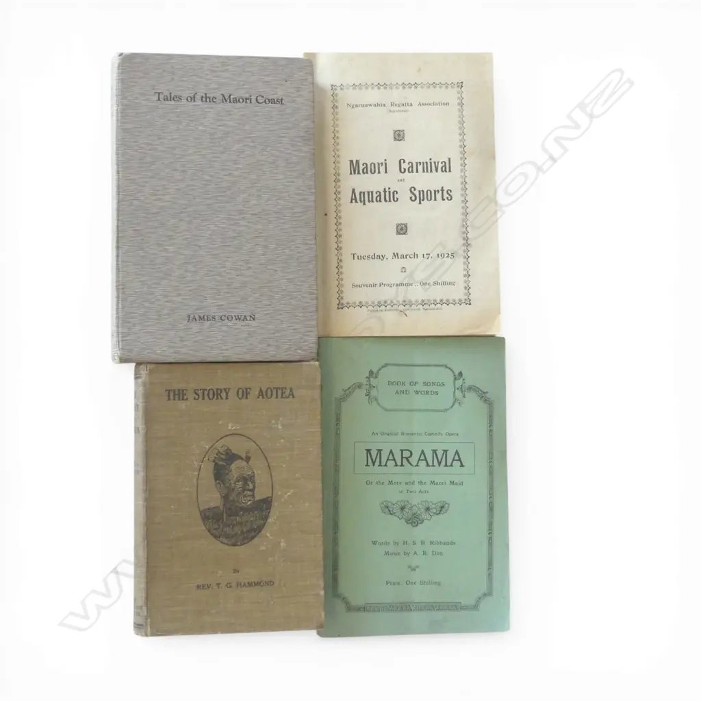 4 OLD MAORI PUBLICATIONS: 'The Story of Aotea' by Hammond 1924 + 'Tales of the Maori Coast' by Cowan 1930 + 2 pamphlets  Image 1++
