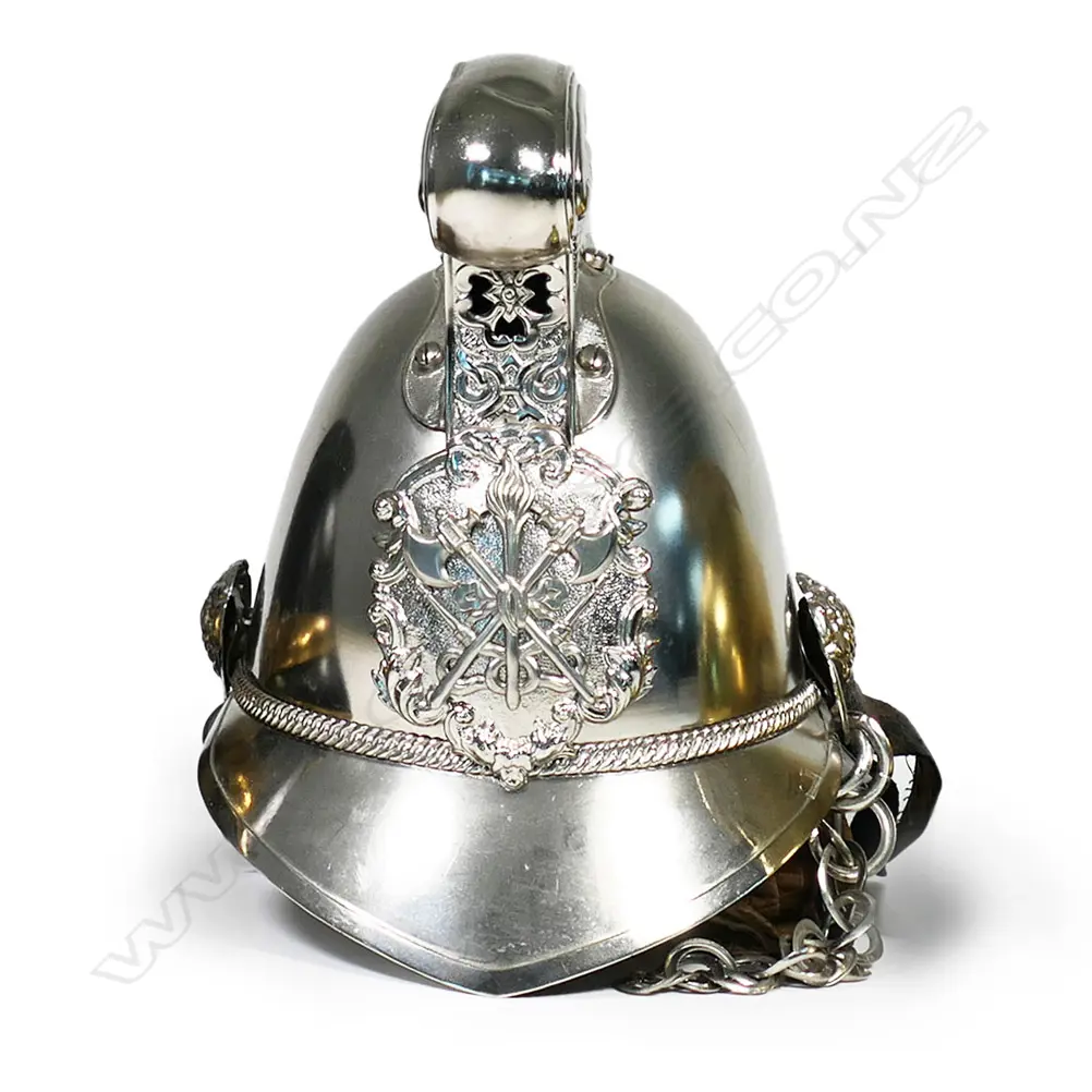 A vintage chrome fireman's helmet, Image 1++