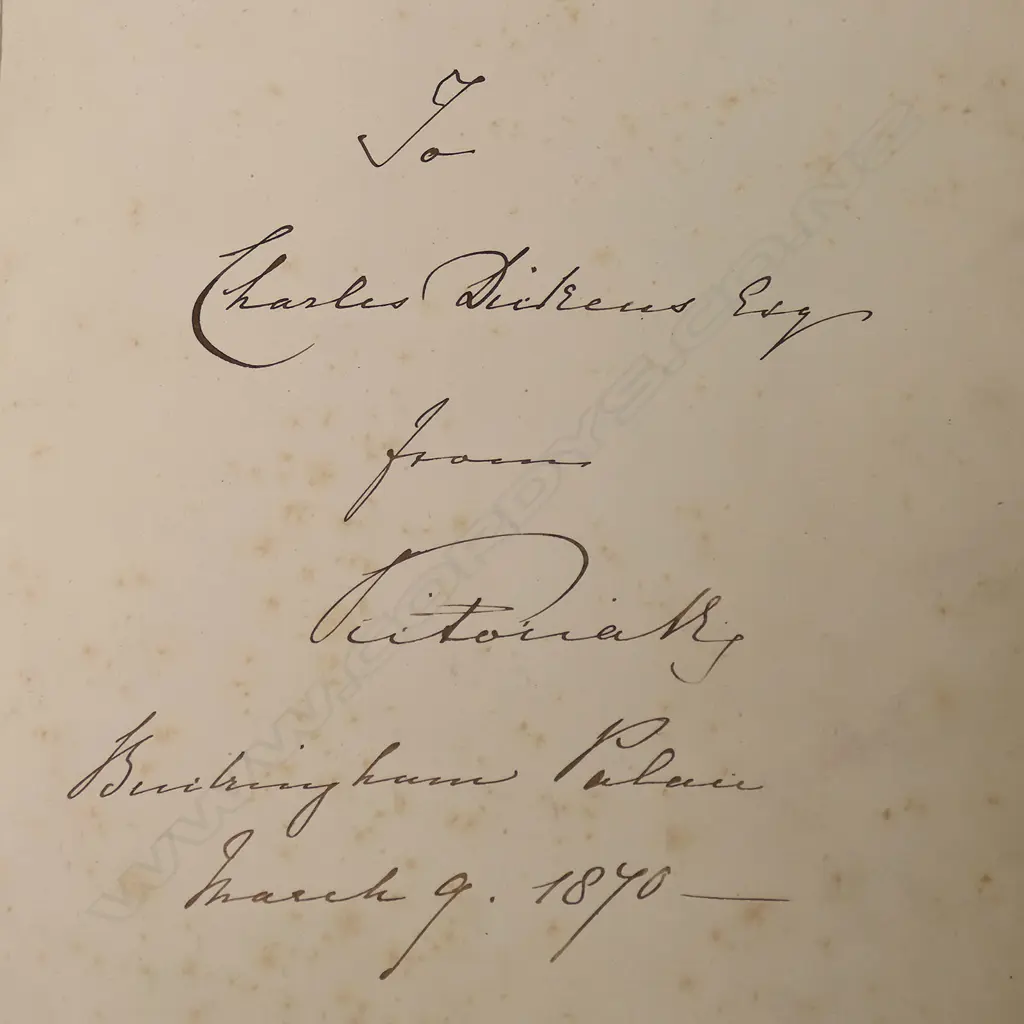 Queen Victoria 'Highland Journal' personally inscribed to Charles Dickens from Queen Victoria, Image 1++