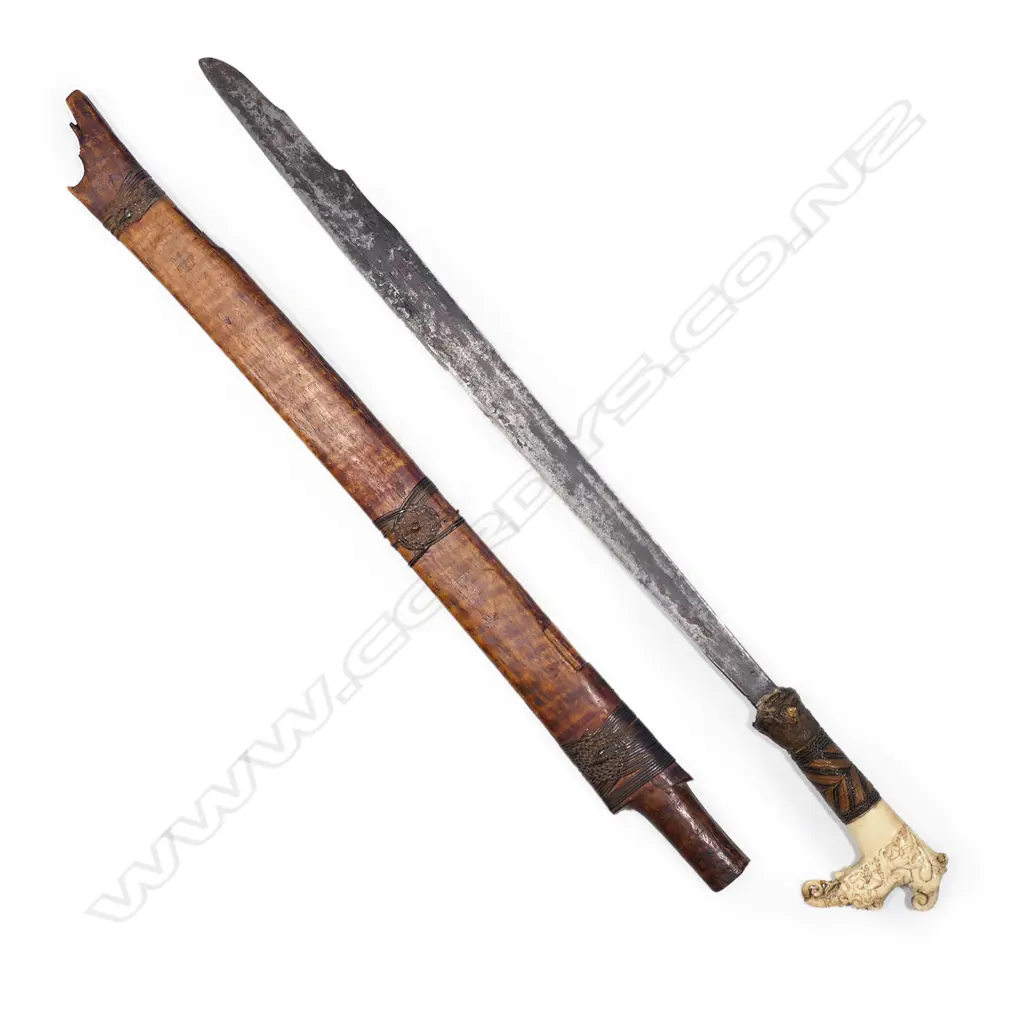 A 19thC Borneo Dayak head-hunter’s sword (Mandau), Image 1++