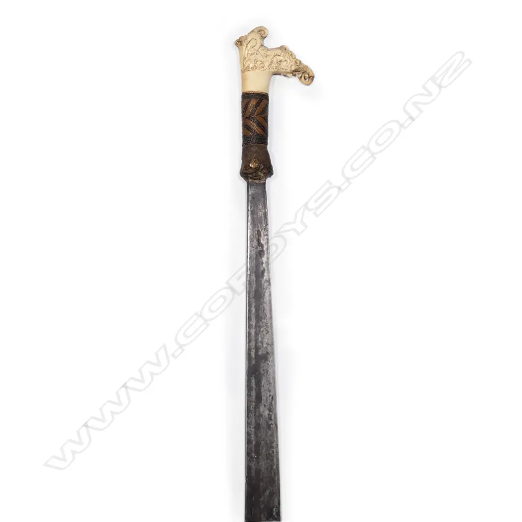 A 19thC Borneo Dayak head-hunter’s sword (Mandau), Image 1++