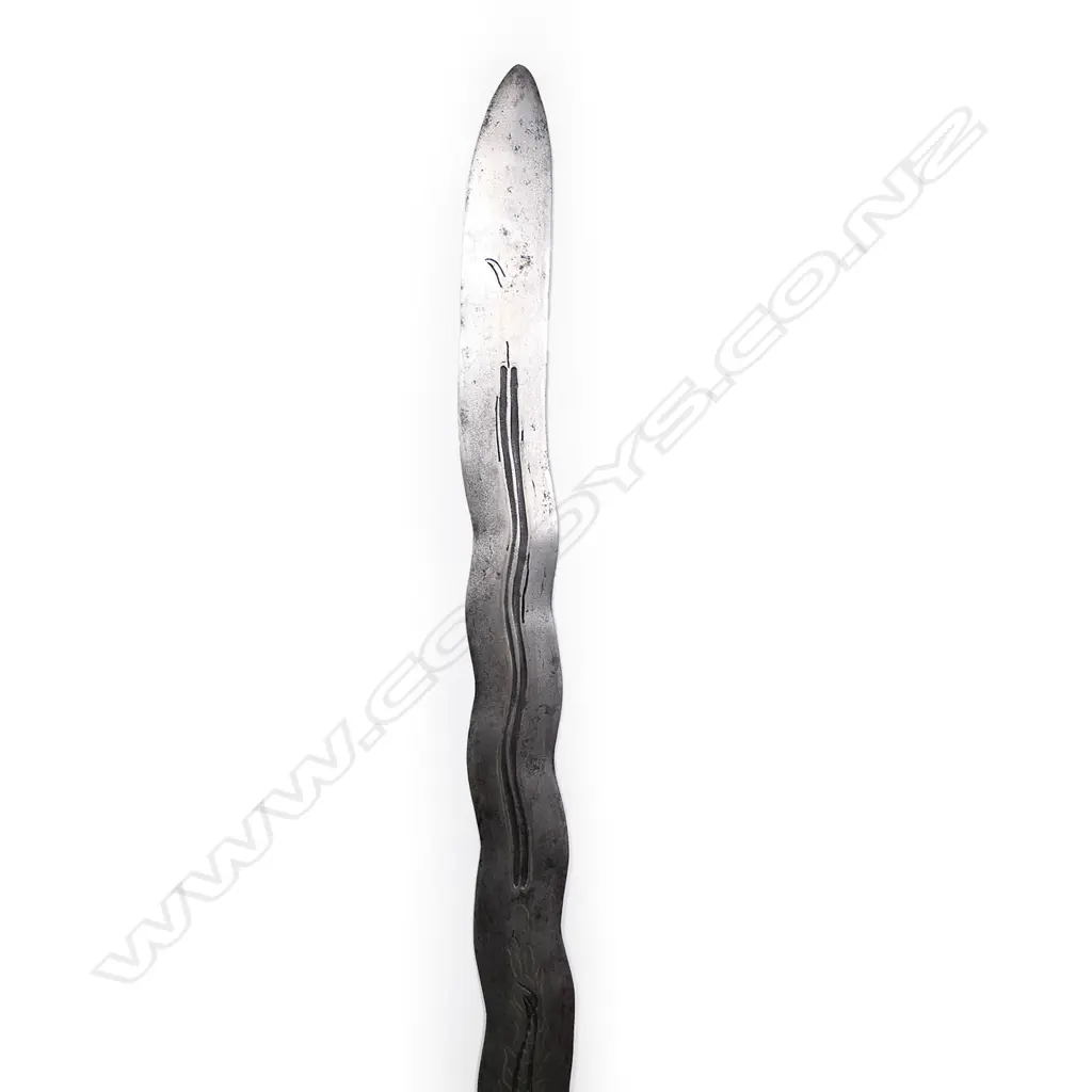An 18th/19thC large and impressive Indonesian Moro fighting kris sword, Image 1++