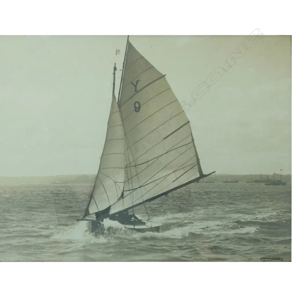 A Henry Winkelmann(1860-1931) vintage yacht photograph, Image 1++