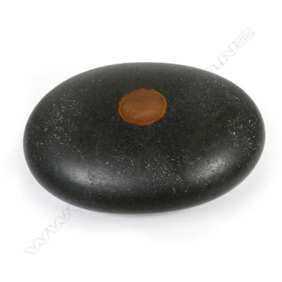 John Edgar inlaid greywacke polished stone,