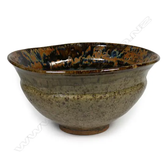 Barry Brickell (1935-2016) large pottery sculpted bowl,