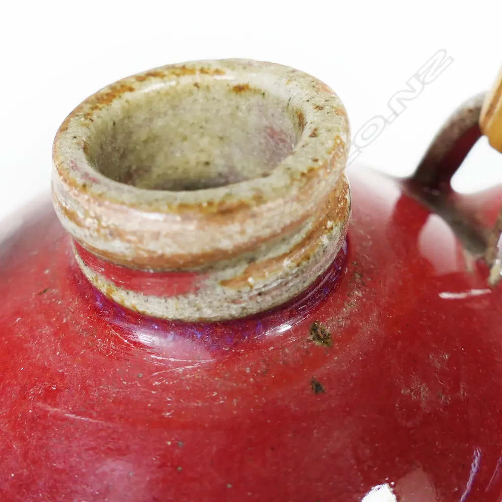 Peter Stichbury (1924-2015) rare red glaze screw top tea pot, Image 1++