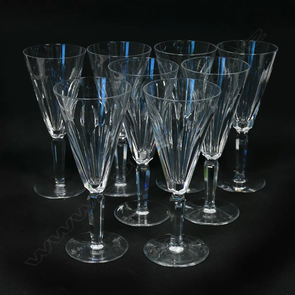 A set of eight Waterford champagne flutes, Image 1++