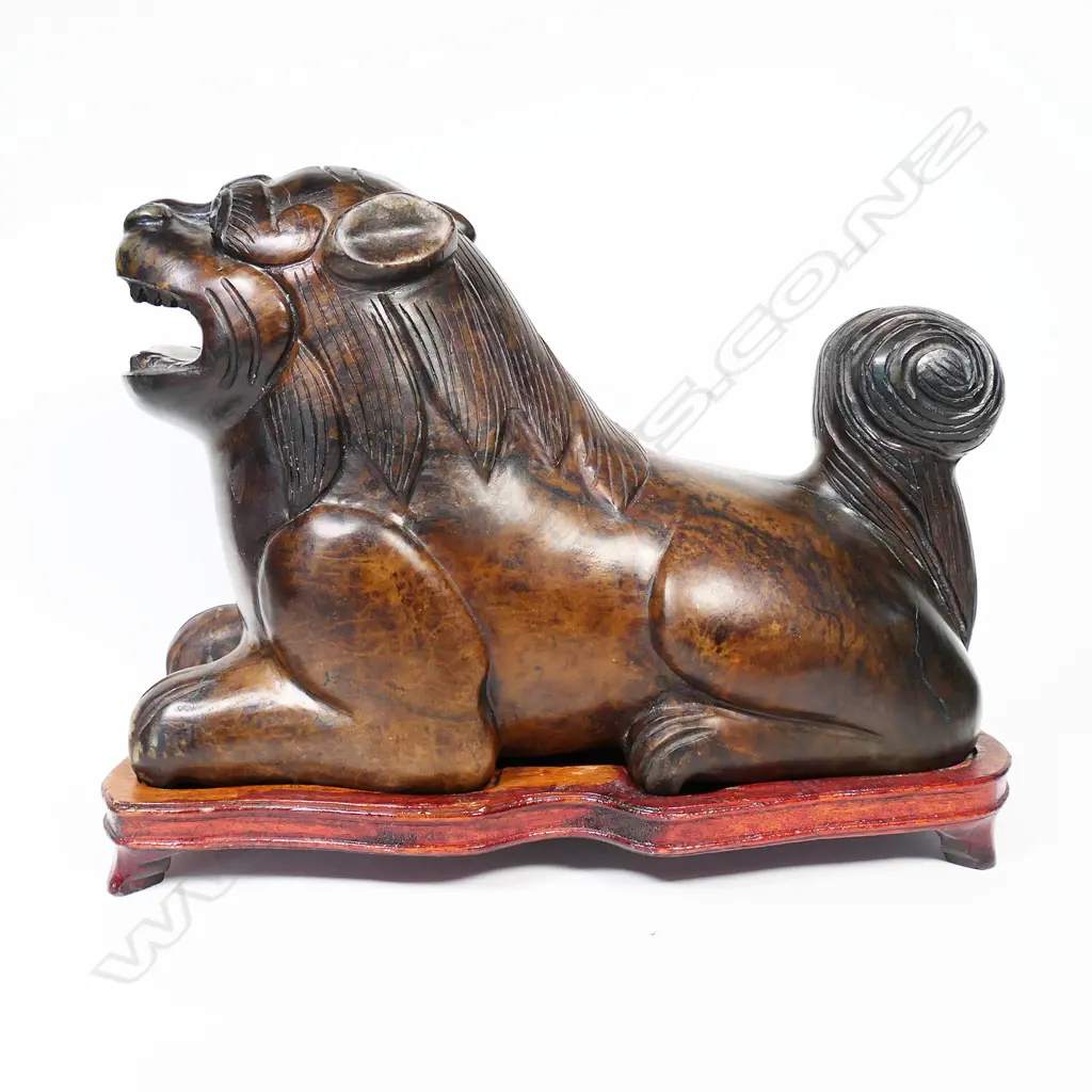 A Chinese heavy carved hardstone mythical kylin, Image 1++