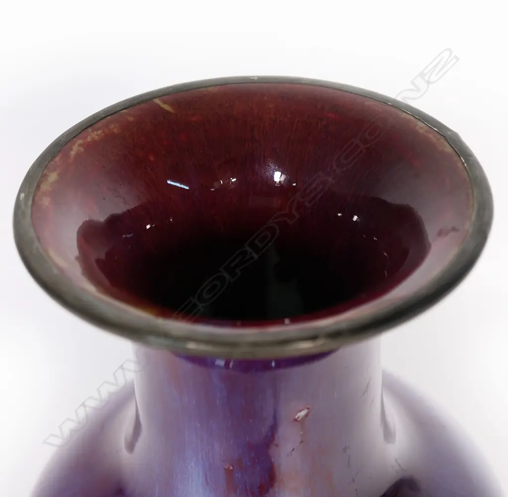 A large Chinese monochrome baluster vase, Image 1++