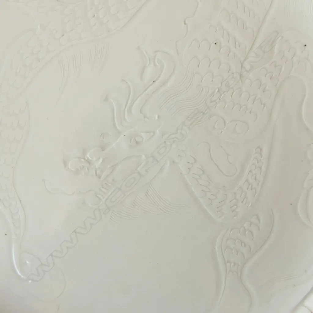 A Chinese cream glaze large dish, Image 1++