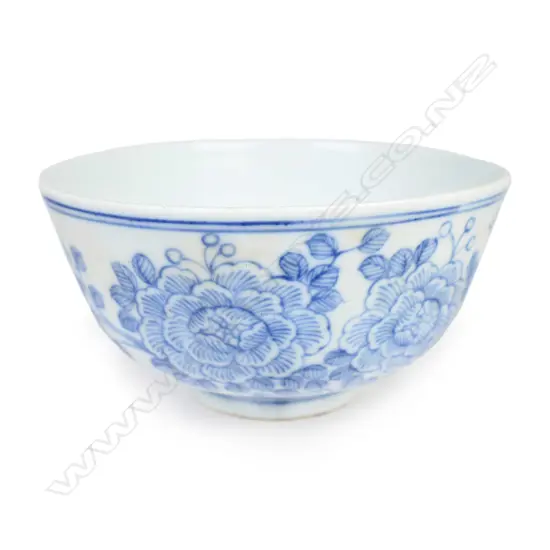 A Chinese underglaze blue rice bowl,