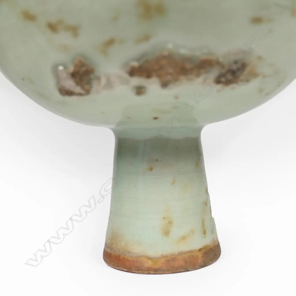 An old Chinese celadon stem cup, Image 1++