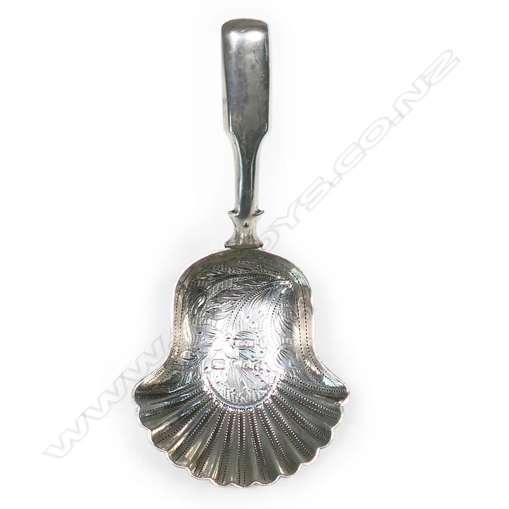 A Victorian silver caddy spoon, Image 1++