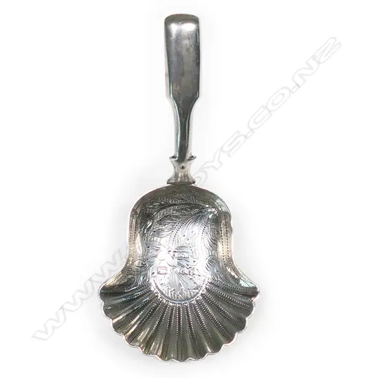 A Victorian silver caddy spoon,