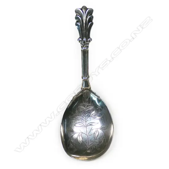 A Victorian silver caddy spoon,
