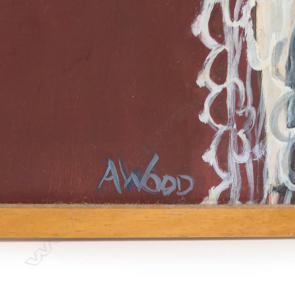 Agnes Wood (NZ 1921-2013) 'Women and Curtains', Image 1++
