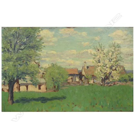 Claude Rameau (France 1876-1955) 'Village Scene',