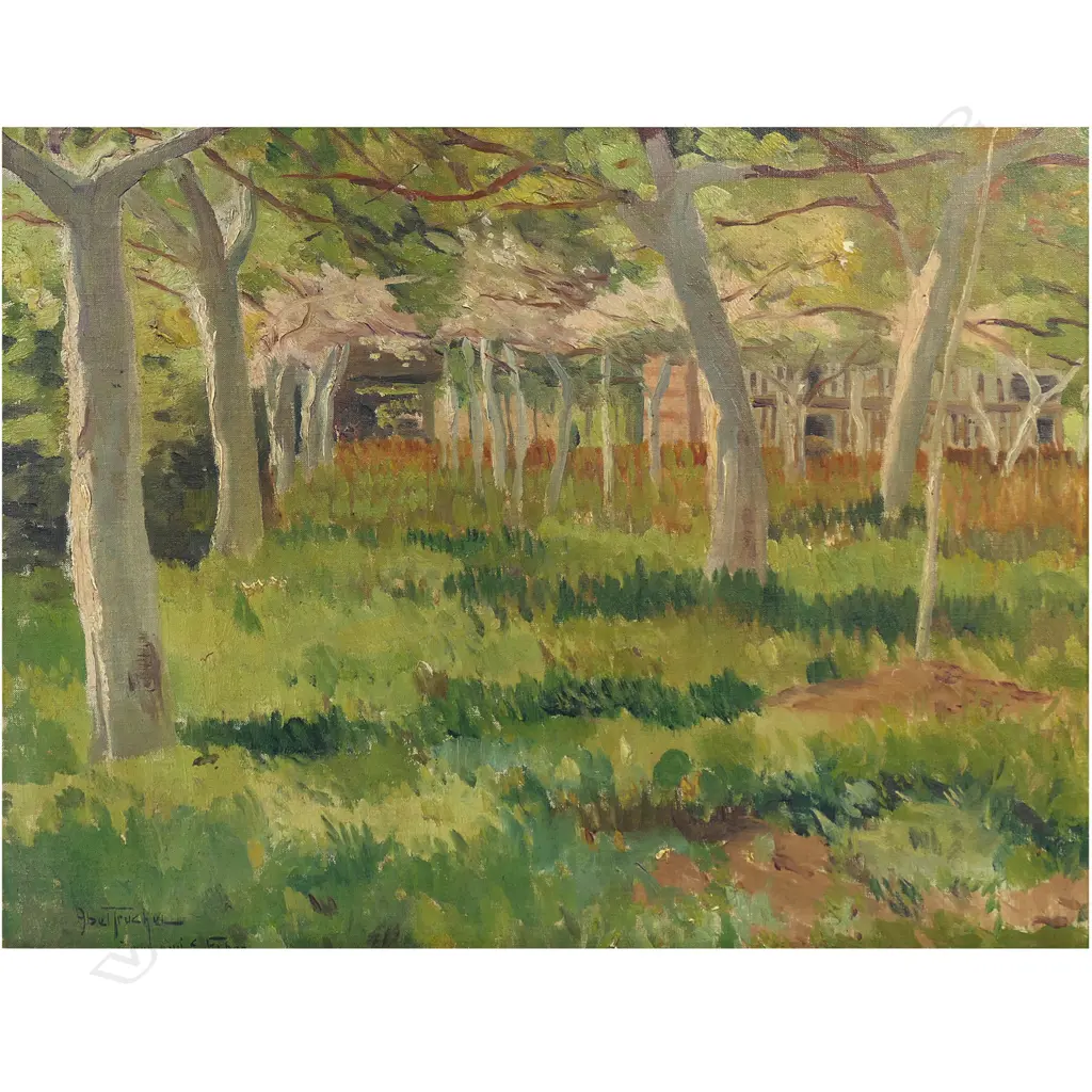 Louis Abel-Truchet (France 1857-1918) 'Trees in Grassy Field', Image 1++