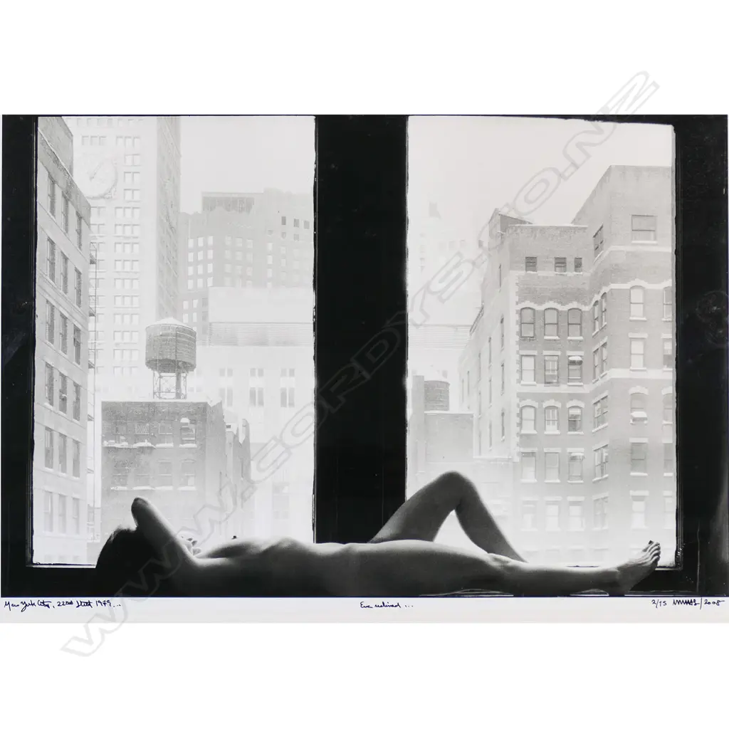 Martin H.M. Schreiber (Czech-American 1946-) 'New York City 22nd Street 1980 Eve Reclined', Image 1++