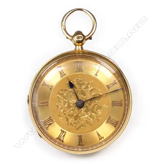 A Victorian 18ct gold half hunter pocket watch,
