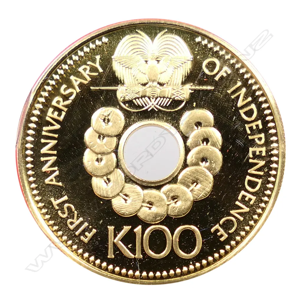 PNG 100 kina gold proof coin, Image 1++