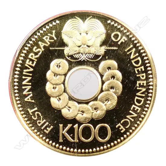 PNG 100 kina gold proof coin,
