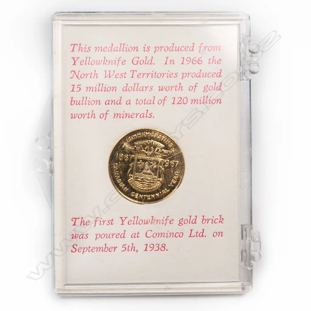 A Canadian 1867 1967 NWT 14ct gold medal, Image 1++