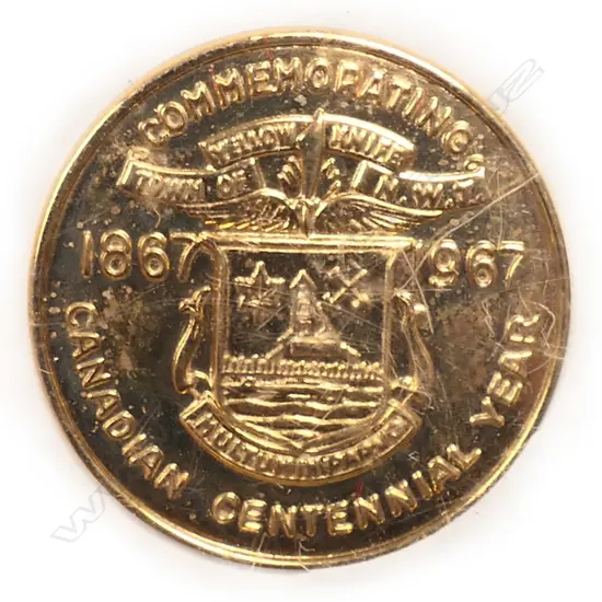 A Canadian 1867 1967 NWT 14ct gold medal,