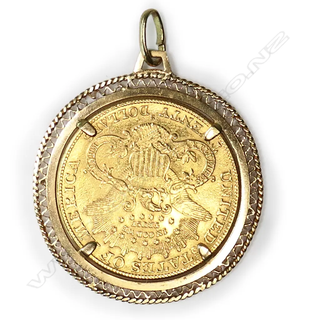 A 1895 USA $20 gold Coronet Liberty Head Double Eagle coin, Image 1++