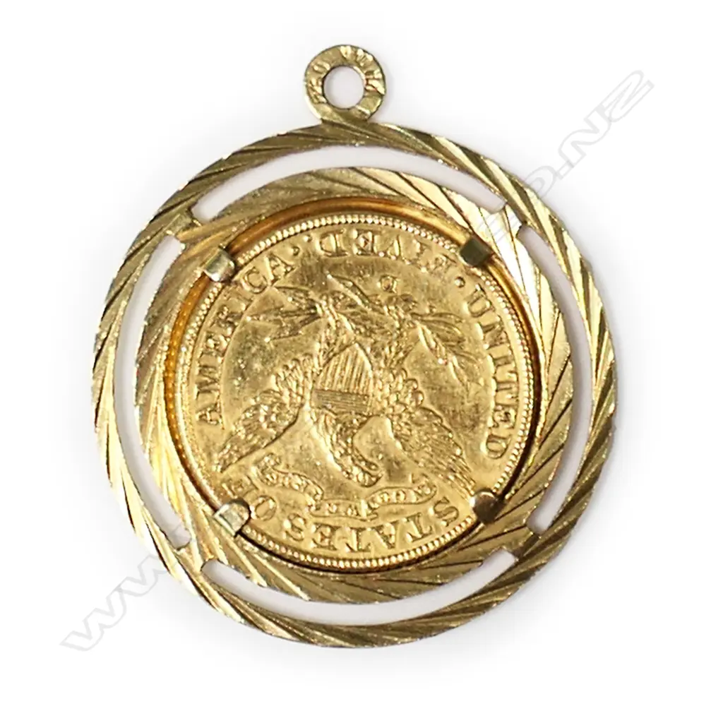 A 1907 USA $5 gold Liberty Coronet Head half Eagle coin, Image 1++