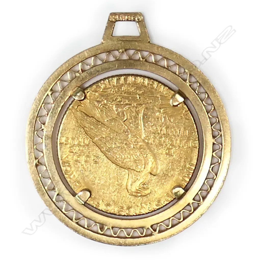 A 1915 USA $5 gold Indian Head half Eagle coin, Image 1++