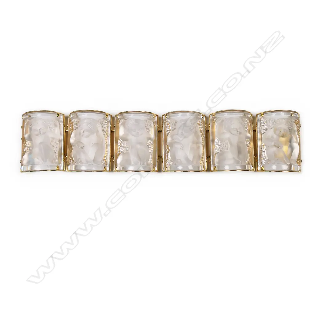 A Lalique ‘Nysa’ crystal panel cuff bracelet, Image 1++