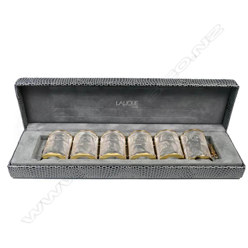 A Lalique ‘Nysa’ crystal panel cuff bracelet, Image 1++