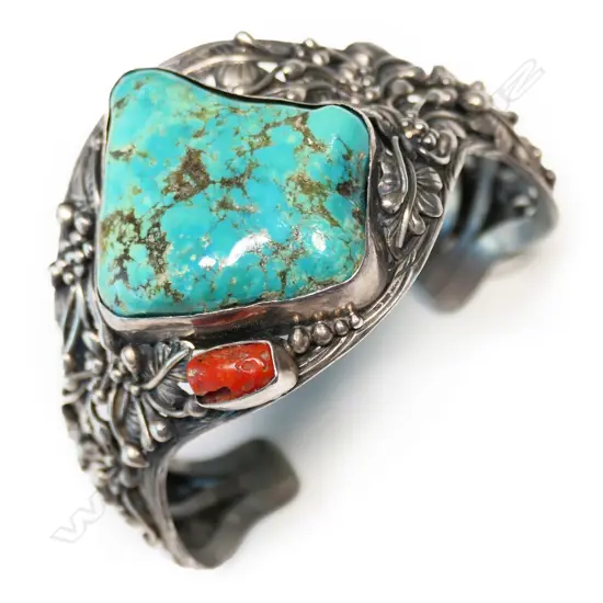 A vintage silver Arts and Crafts style cuff,
