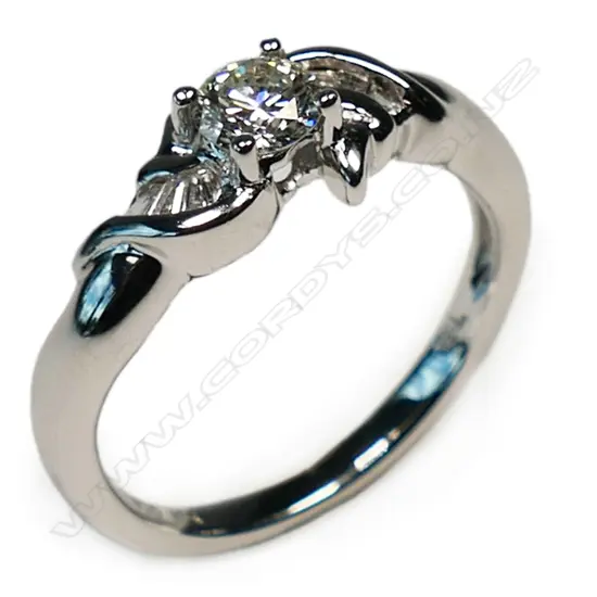 18ct white gold and diamond solitaire ring