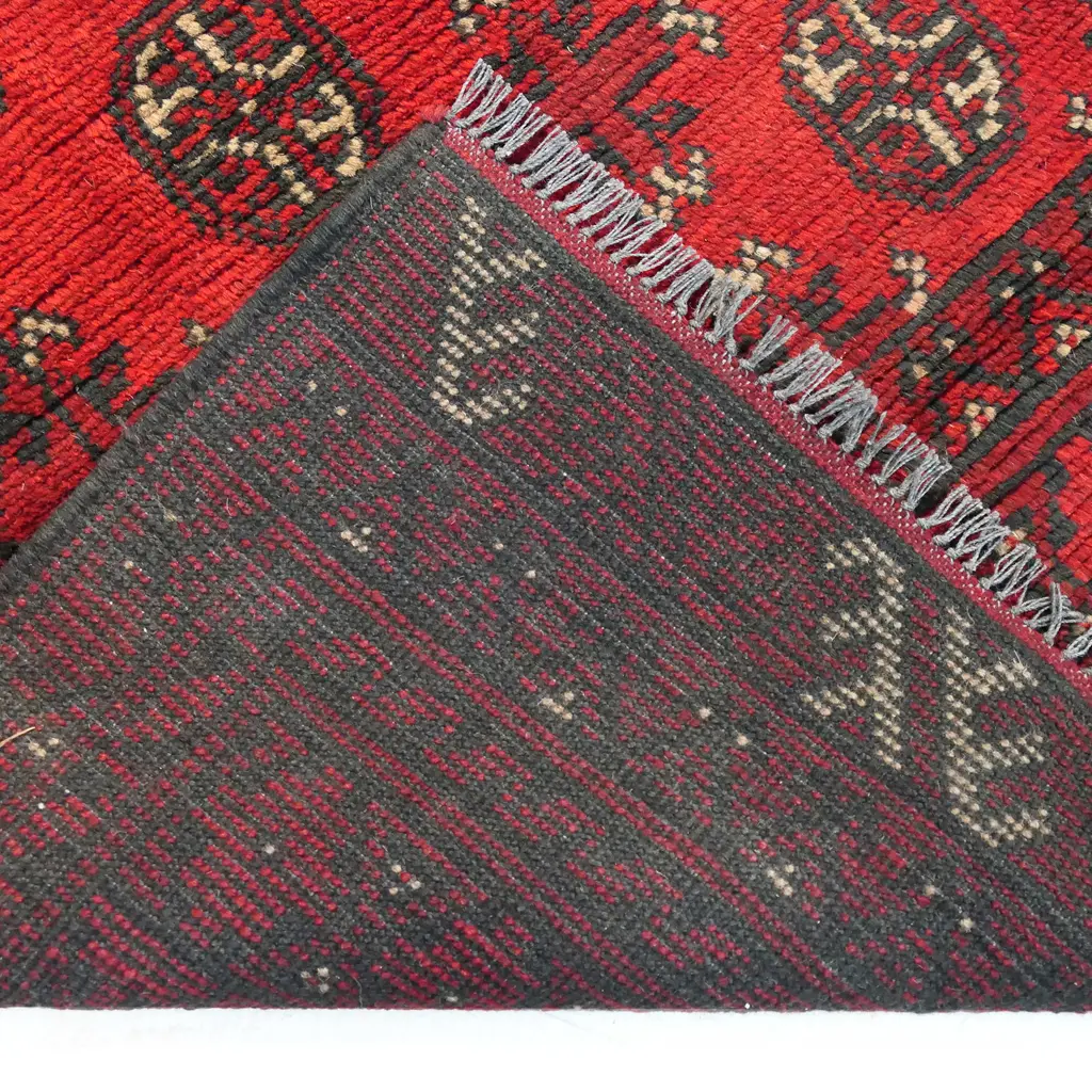 #An Afghan Turkman hand knotted wool pile carpet Image 1++