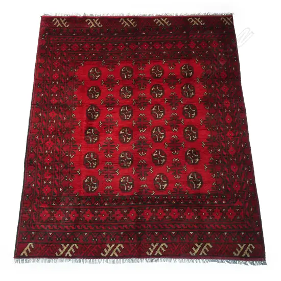 #An Afghan Turkman hand knotted wool pile carpet