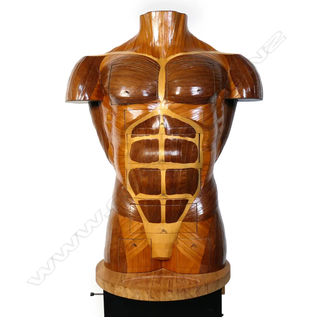 A unique custom-made male torso gentleman's chest/dressing stand by Szczepan Urbanowizc, Image 1++
