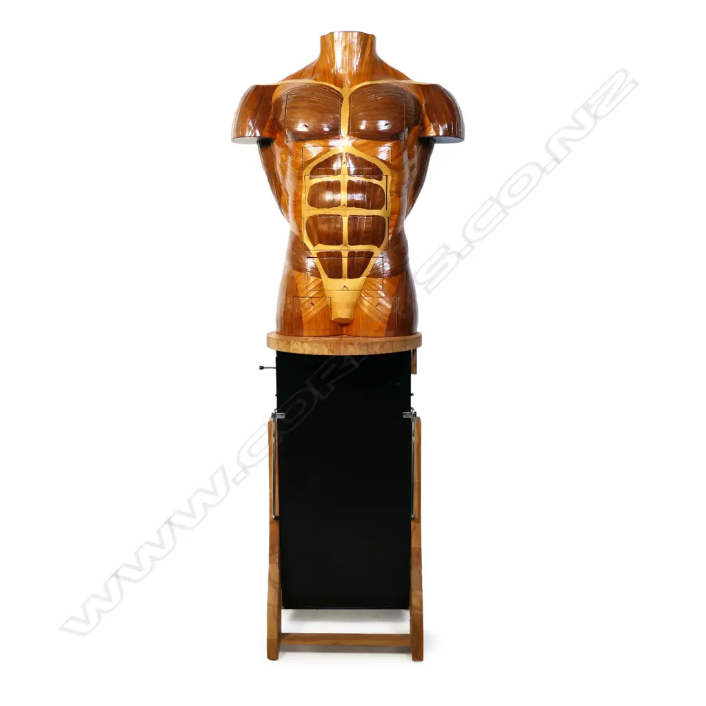 A unique custom-made male torso gentleman's chest/dressing stand by Szczepan Urbanowizc, Image 1++
