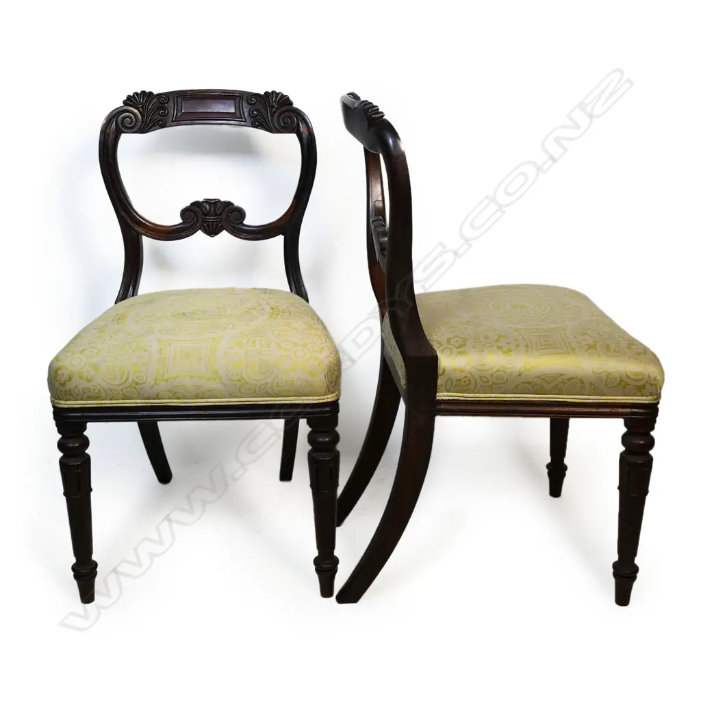 A pair of William IV rosewood dining chairs, Image 1++