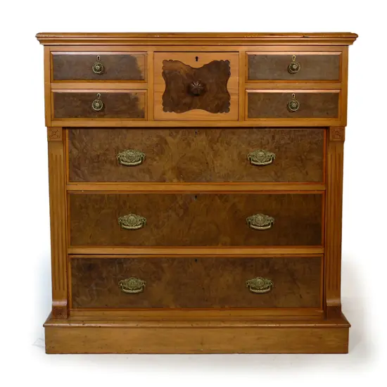 A colonial kauri scotch chest,