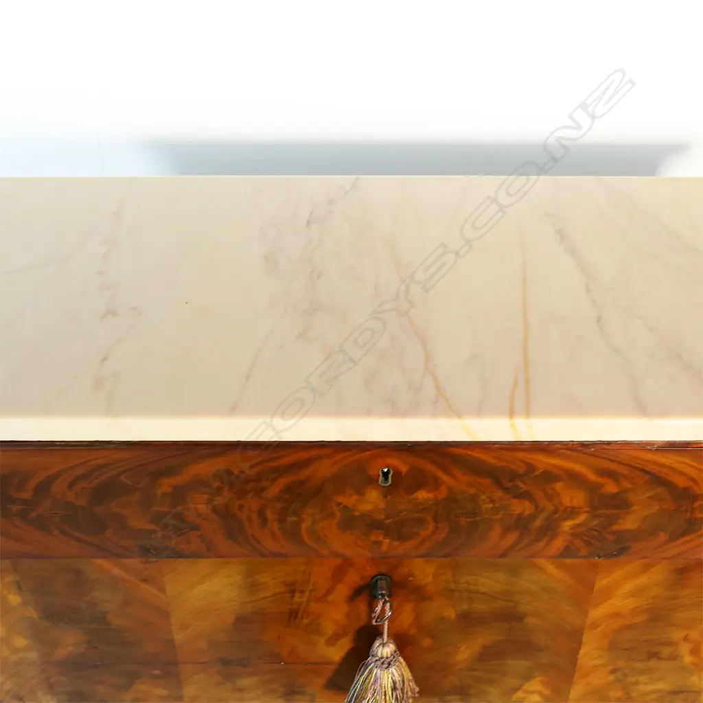 A late 19thC flame mahogany French Empire style Secrétaire à Abattant, Image 1++