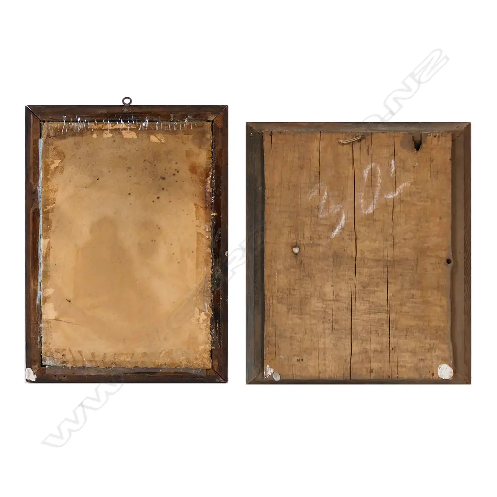 Two 19thC European (Austrian) religious paintings reverse painted on glass, Image 1++