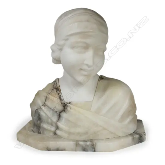 An early 1900s marble and alabaster bust,