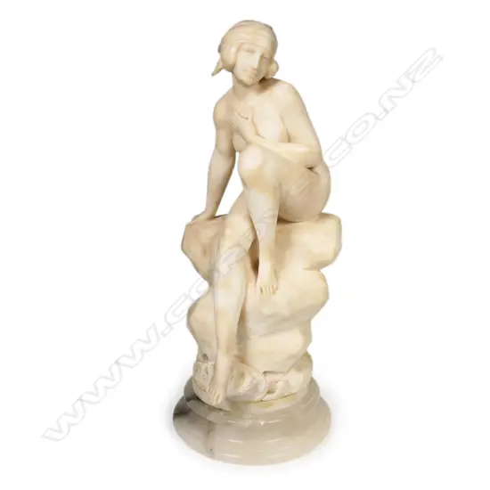 An early 1900s Art Deco marble figurine,